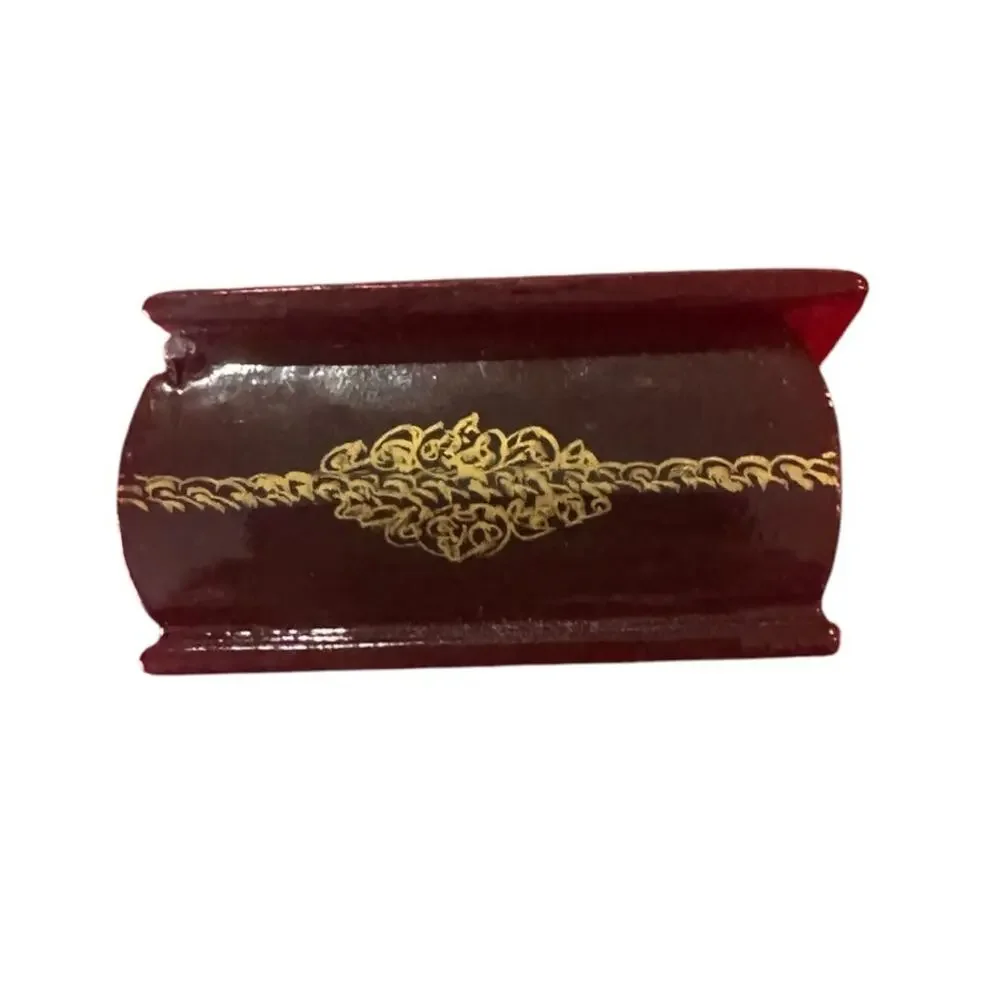 Palekh Russian Hand-Painted Lacquer Box Signed Sleigh Horses